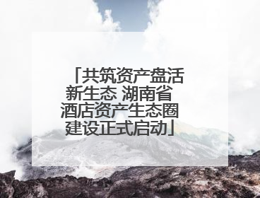 共筑资产盘活新生态 湖南省酒店资产生态圈建设正式启动